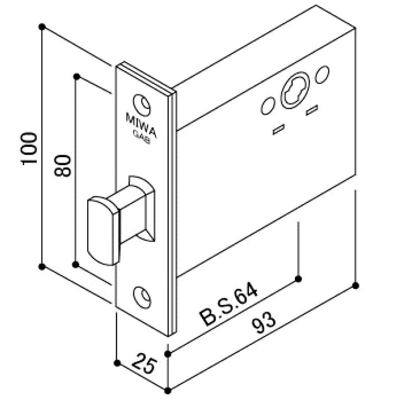 主錠ケース本体 / 1個入り HH-J-0649 交換用 部品 YKK AP