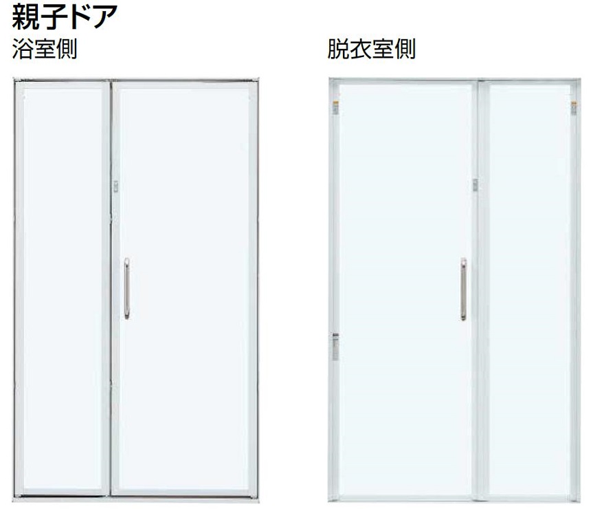 【楽天市場】ドアリモ浴室ドア 片開きドア 半外付枠 ガラスタイプ