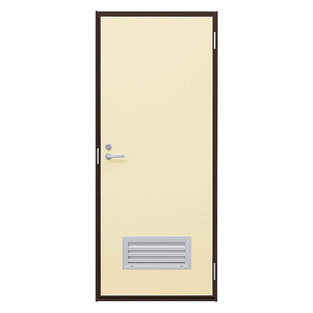 YKK AP 2HD フラッシュドア ガラリ付き ランマなし 内付型 79618 W：796mm × H：1,840mm