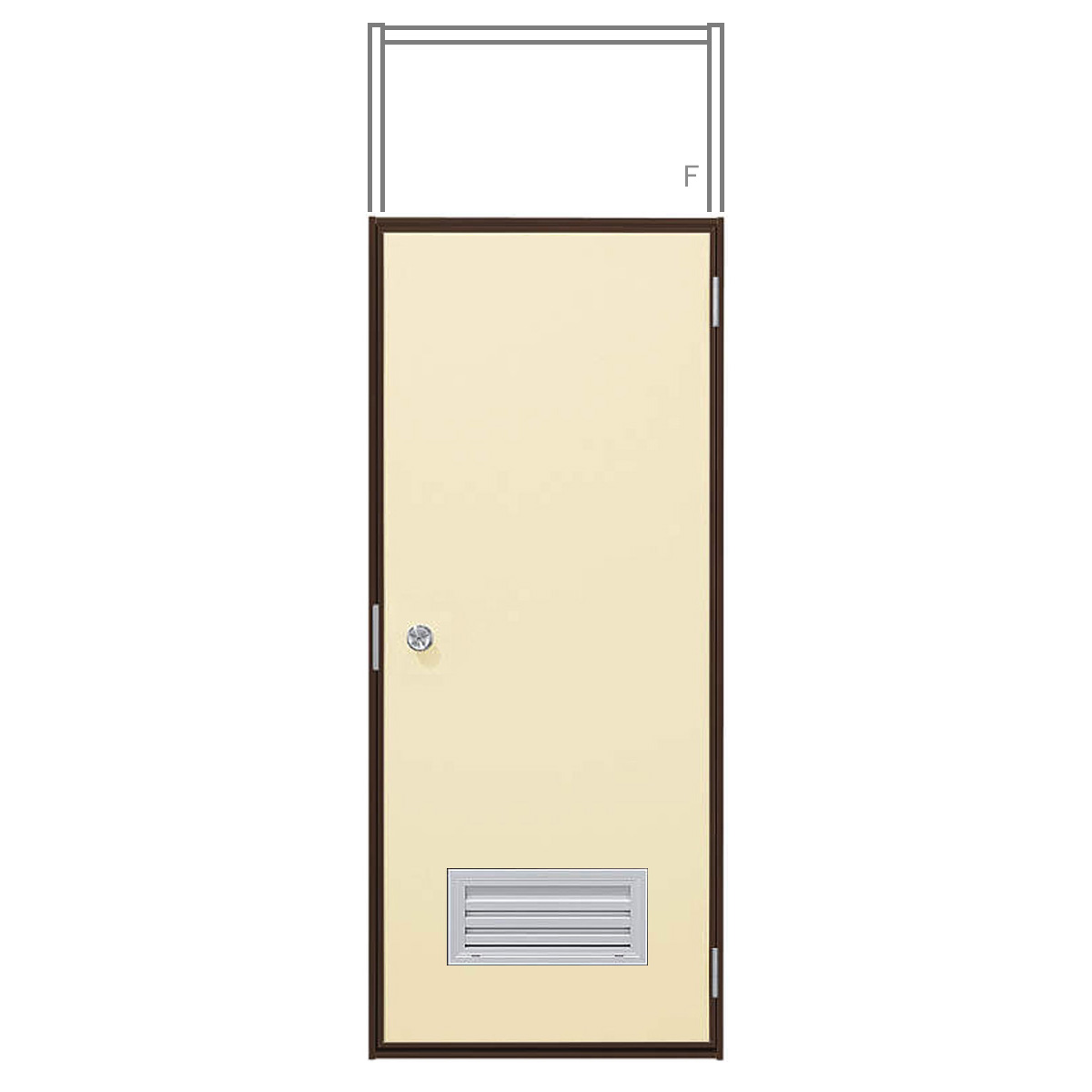 YKK AP 2HD フラッシュドア ガラリ付き ランマ付き 内付型 特殊オーダー W：569～939mm × H：1417～2400mm ドアH(DH)：1110～2000mm