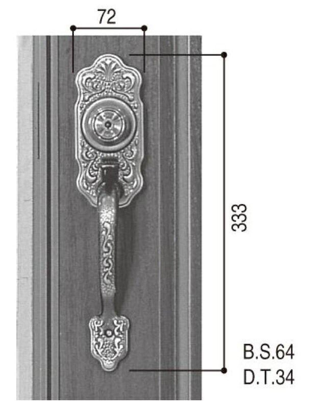 サムラッチハンドル錠セット / 1セット入り HH-J-0230U9 交換用 部品 YKK AP