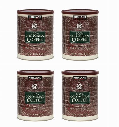 【セット商品】Kirklandカークランドシグネチャー コロンビアコーヒー（粉）1.36kg 4個セット cos373327x4 コストコ COSTCO