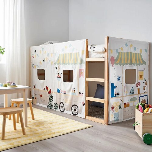 IKEA イケア ベッドカーテン 市場のお店 M80506147 KURA キューラ 子供