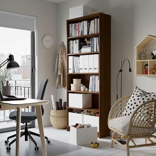 IKEA イケア 本棚 ブラウン ウォールナット調 80x28x202cm big30508653 