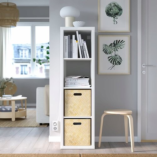 送料無料 新品 Ikea イケア シェルフユニット ホワイト 42x147cm Big Kallax カラックス Fucoa Cl