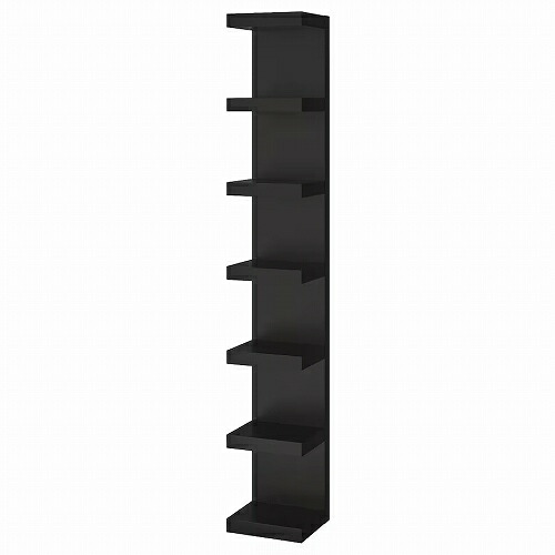 IKEA イケア ウォールシェルフユニット ブラックブラウン 30x190cm big40430593 LACK ラック インテリア 収納家具 本棚 ラック カラーボックス ウォールシェルフ おしゃれ シンプル 北欧 かわいい｜株式会社クレール