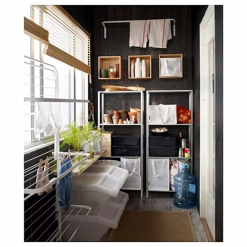 IKEA イケア シェルフユニット 室内 屋外用 亜鉛メッキ 60x27x140cm