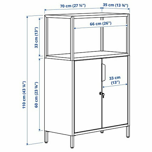IKEAイケアキャビネット扉付ホワイト70x110cmbig90474773TROTTENトロッテン