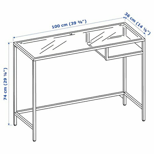 Clair Kobe Ikea Ikea Vittsjo Laptop Table Glass White A10303445