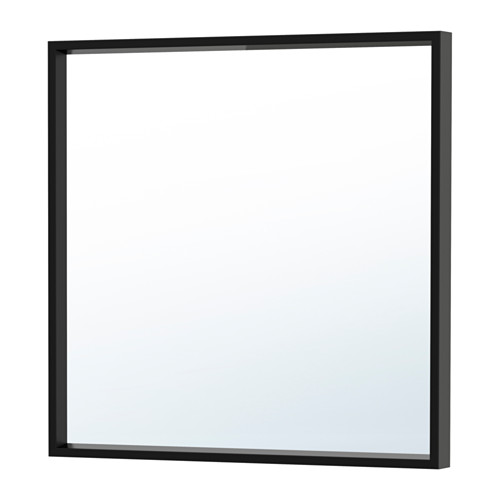 IKEA イケア ミラー 鏡 ブラック 黒 65x65cm z50320315 NISSEDAL ニッセダール インテリア雑貨 カガミ 壁掛け ウォールミラー おしゃれ シンプル 北欧 かわいい バス リビング