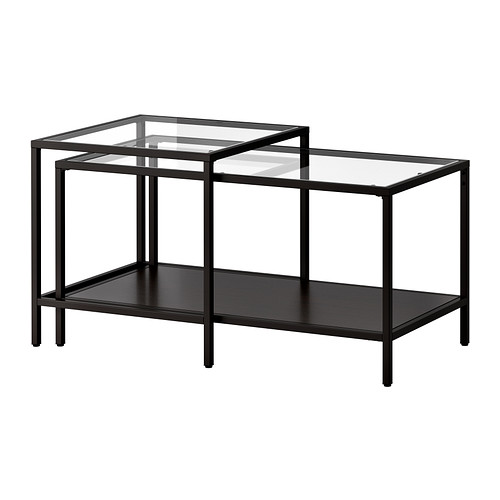 Clair Kobe Ikea Ikea Vittsjo Nesting Table Two Points Set Glass