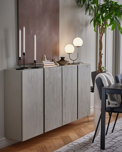 IKEA イケア キャビネット パイン材 80x30x83cm m50214999 IVAR
