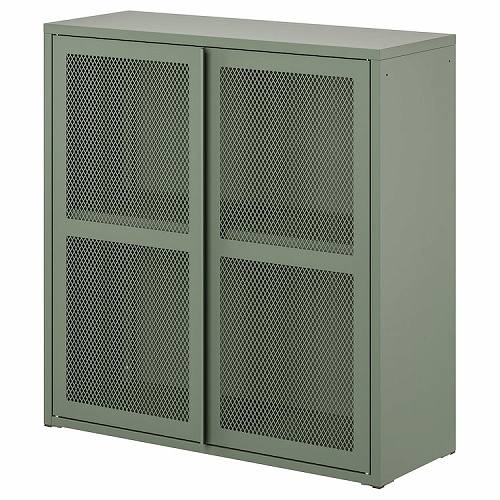 ※ポテト　IKEA IDASEN イドーセン　キャビネット　ダークグリーン IDÅSEN イドーセン キャビネット 扉/引き出し付き, ダーク