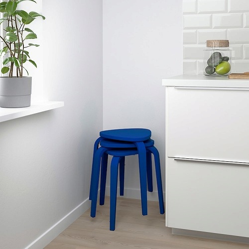 IKEA イケア スツール ブライトブルー m60555558 KYRRE シルレ 