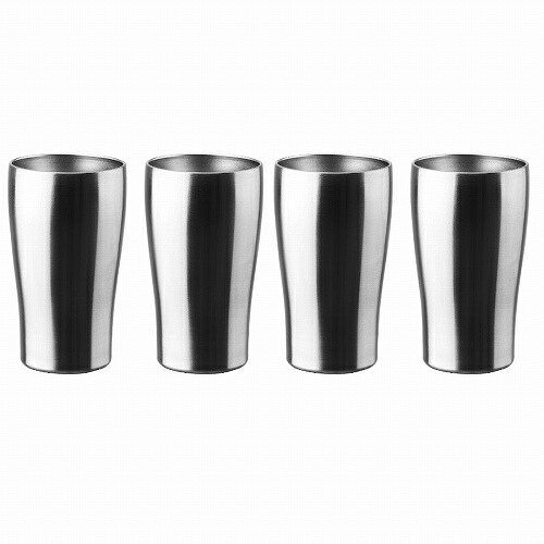【セット商品】IKEA イケア タンブラー ステンレススチール 400ml 4個セットm70518400x4 FINGERVARM フィンゲルヴァルム キッチン用品 食器 グラス コップ おしゃれ シンプル 北欧 かわいい