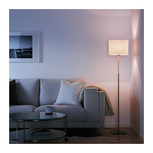 IKEA イケア フロアランプ ニッケルメッキ ホワイト 白 20076447 ALANG 