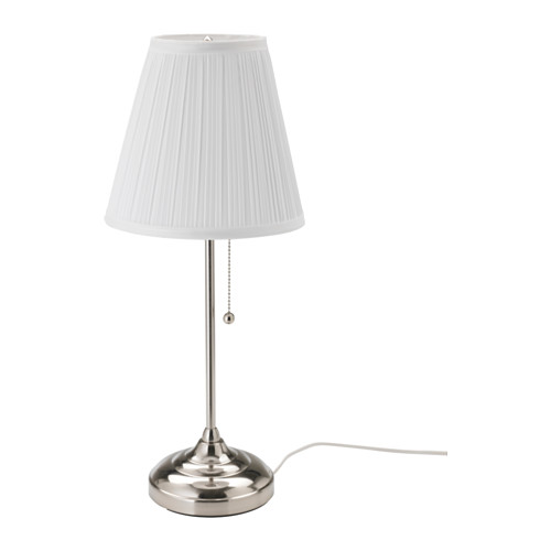 IKEA イケア ARSTID テーブルランプ ニッケルメッキ ホワイト 80280638