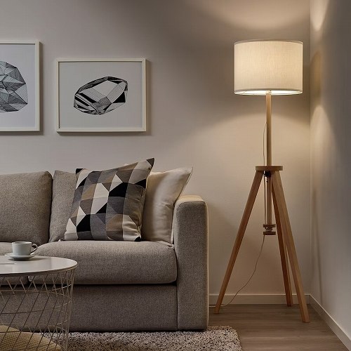 IKEA イケア フロアランプ アッシュ ホワイト m00405053 LAUTERS 