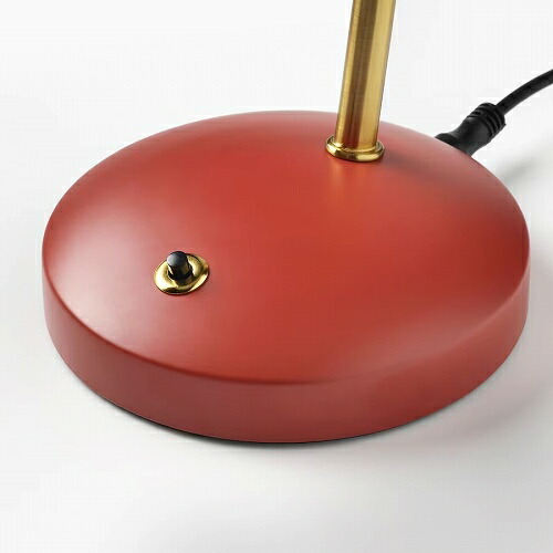 IKEA イケア LEDワークランプ レッド 赤 黄銅色 m70520016 ISNALEN