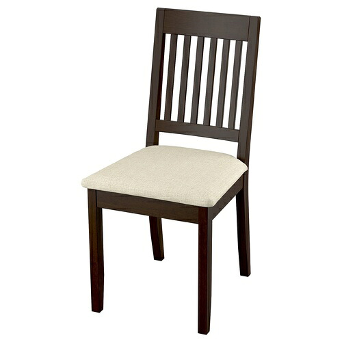 IKEA イケア チェア ダークブラウン ステイン仕上げ/キランダ ライトベージュ m20587504 NASINGE ネースィンゲ インテリア 寝具 収納 イス チェア スツール おしゃれ シンプル 北欧 かわいい|株式会社クレール