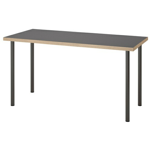 IKEA イケア デスク グレー/木目調 ダークグレー 140×60cm big59585373 LAGKAPTEN ラグカプテン/ADILS オディリス インテリア 寝具 収納 オフィス家具 オフィスデスク テーブル オフィスワークテーブル おしゃれ シンプル 北欧 かわいい