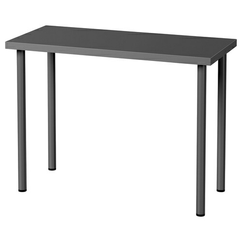 IKEA イケア テーブル ダークグレー 100×45cm m09590206 LINNMON リンモン インテリア 寝具 収納 デスク ユニットデスク おしゃれ シンプル 北欧 かわいい
