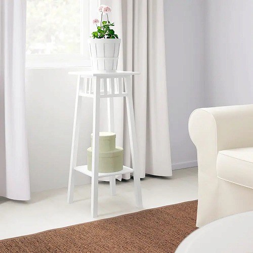 IKEA ホワイト木製フラワーベーススタンド イケア IKEA /イケア フラワーベーススタンド プランター