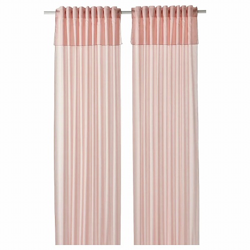 IKEA イケア カーテン1組 ペールピンク ピンク 145x250cm m40499506 MOALISA モーアリーサ インテリア ブラインド ドレープカーテン おしゃれ シンプル 北欧 かわいい リビング クッション