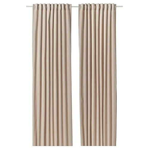 IKEA イケア 遮像・採光カーテン 1組 ライトベージュ 140x250cm m00589877 SANELA サネーラ インテリア 寝具 収納 ブラインド ドレープカーテン おしゃれ シンプル 北欧 かわいい