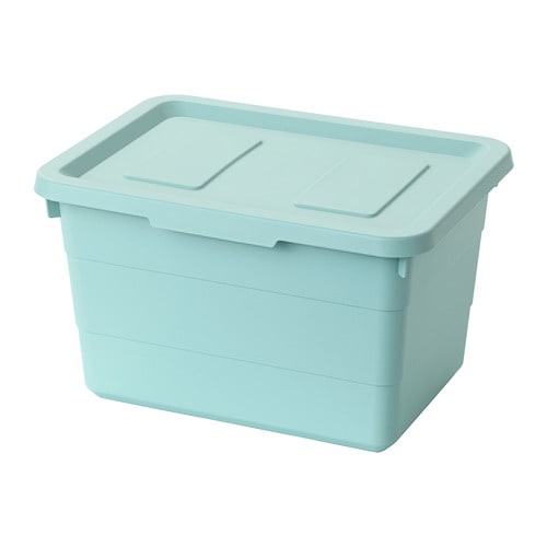 楽天市場 Ikea イケア Sockerbit ソッケルビート 収納ボックス ふた付き ライトブルー 青 38x25x15cm Z 株式会社クレール