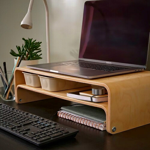 IKEA イケア ノートパソコン モニター用スタンド バーチ 52x26cm