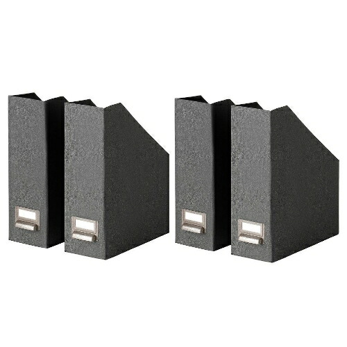 【楽天市場】【セット商品】IKEA イケア マガジンファイル ファイルボックス ダークグレー 2ピース×2セット m70477659x2