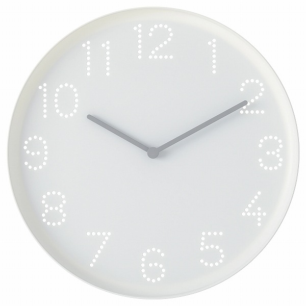 IKEA　イケア　ウォールクロック　おしゃれ　シンプル　壁掛け時計　北欧　時計　インテリア　ホワイト　トロマ　TROMMA　25cm　n60454291　かわいい　雑貨　掛け時計