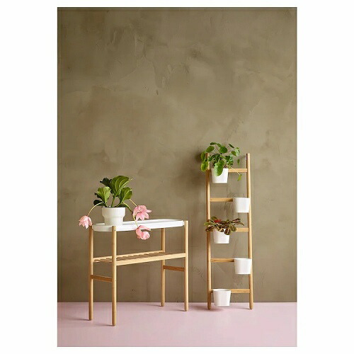 IKEA ホワイト木製フラワーベーススタンド イケア IKEA /イケア フラワーベーススタンド プランター