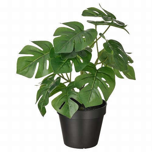 IKEA イケア 人工観葉植物 4号 室内 屋外用 モンステラ 12x32cm