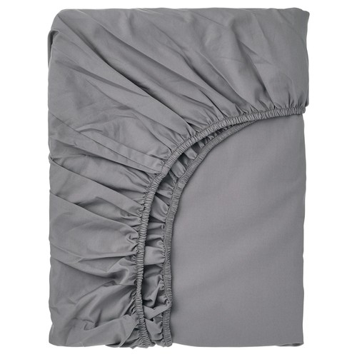 IKEA イケア ボックスシーツ グレー ダブル 140x200cm m00641192 RONNVECKMAL ロンヴェックマル