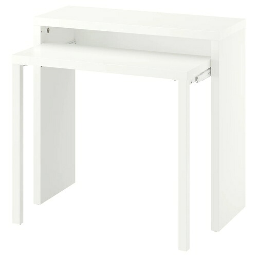 IKEA イケア 引き出し式デスク ホワイト 90x39/71cm m00590791 LANGDHOPP レングドホップ｜株式会社クレール 13,875円