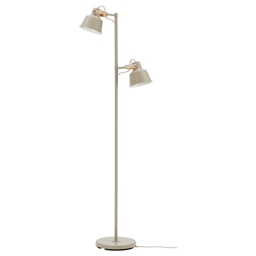 IKEA イケア フロアランプ 2スポット ベージュ/アッシュ m30595674 SJOMAKT ショーマクト