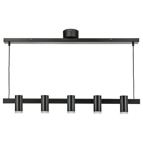 IKEA イケア ペンダントランプ ランプ5個付き ブラック 113cm m70595846 KRANSALG クランサリ