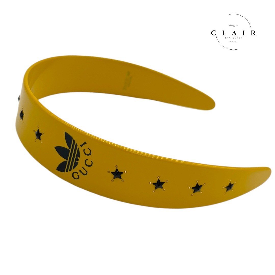 【中古】グッチ&times;アディダスコラボ カチューシャ レディース 黄色 イエロー gucci GUCCI｜CLAIRSTORE 店