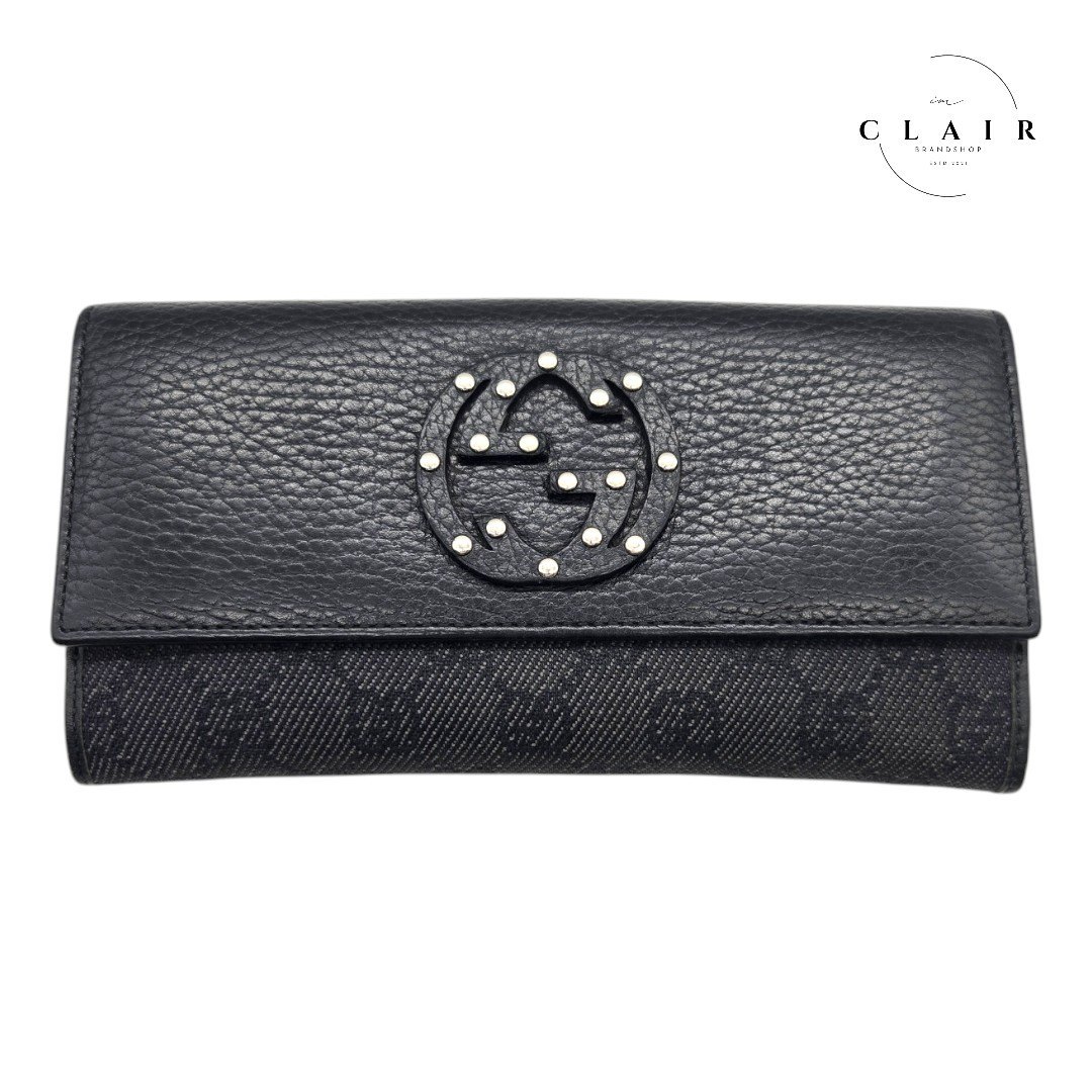 GUCCI ブラックレザー 長財布 GGロゴ 箱付き 楽天市場】【中古】GUCCI ラウンドファスナー 長財布 ロゴ