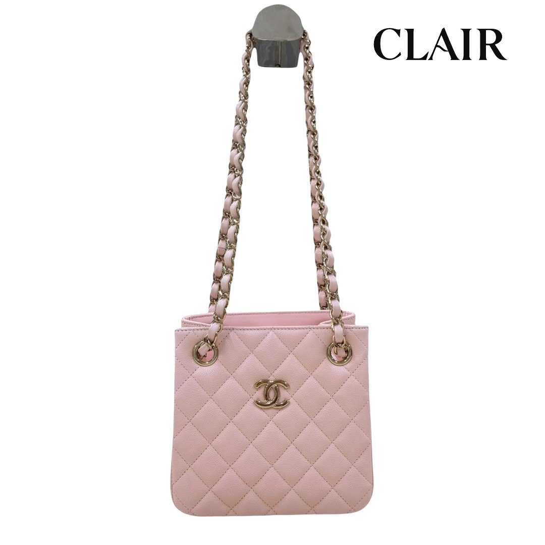 【中古】シャネル マトラッセ 一皿 2way チェーン店ショルダーバッグ さくら色 CHANEL