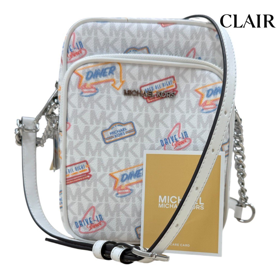 【新品】マイケル教科課程  MICHAEL KORS ショルダーバッグ 白いこと×マルチ レディース