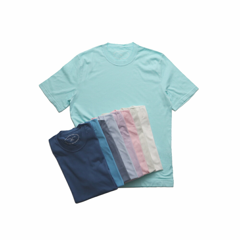 FEDELI / フェデリ GIZA オーガニック ギーザ 綿織物 S/S 労働者の一団のど首 カットソー EXTREME-MM-JERSEY GIZA ORGANIC DUSTY  無地 ティーシャツ MADE IN ITARY