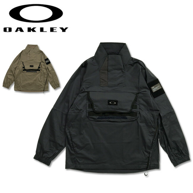 OAKLEY フード付きアノラック 黒/黄色 ok-foa406359.jpg