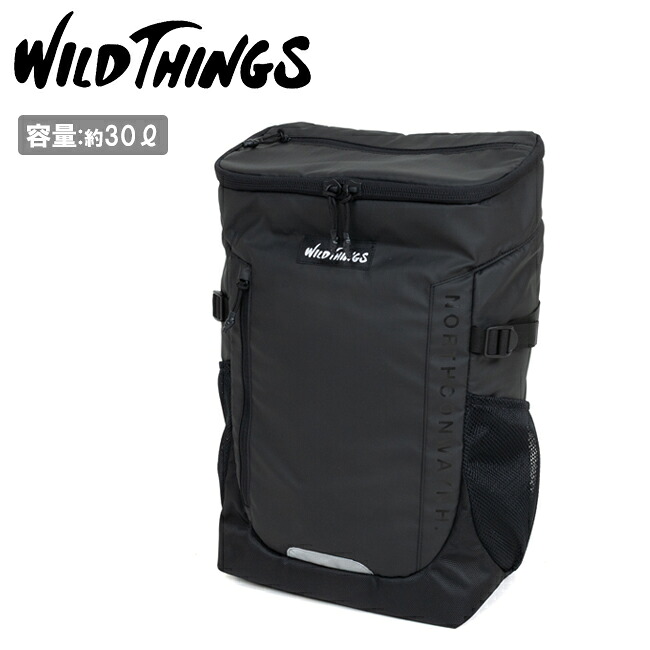 ★WILDTHINGS ワイルドシングス スクエアバックパック Black WT-380-3104 【 通勤 通学 カバン リュック タウンユース 】