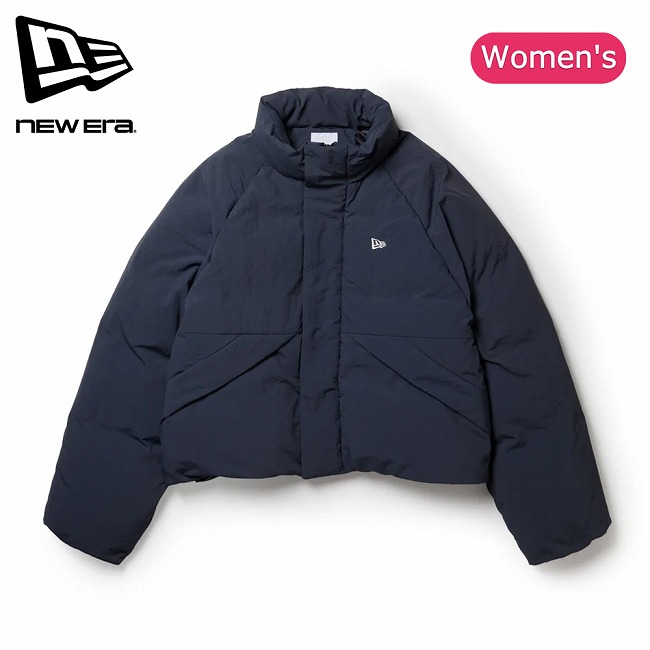 【4/14 20:00-4/17 9:59 限定クーポン配布中】★NEWERA ニューエラ Women’s ダウンジャケット ネイビー 14674707 【 アウター レディース 防寒 ナイロン 保温 軽量 ショート丈 キャンプ アウトドア 】