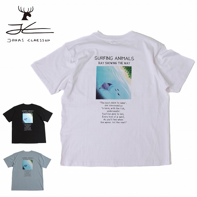 ★JONAS CLAESSON ジョナスクレアッソン Ray Showing The Way Tee レイショーイングザウェイティー JC-2026SS-1 【 トップス 半袖 Tシャツ コットン 綿 アウトドア 】【メール便・代引不可】