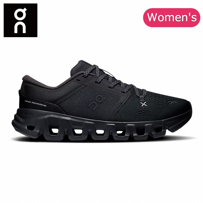 ★On オン Cloud X 5 クラウドX5 Black/Black 3WG30061043 【 レディース シューズ ウォーキング ランニング トレイル 靴 散歩 防水 アウトドア 】｜Clapper