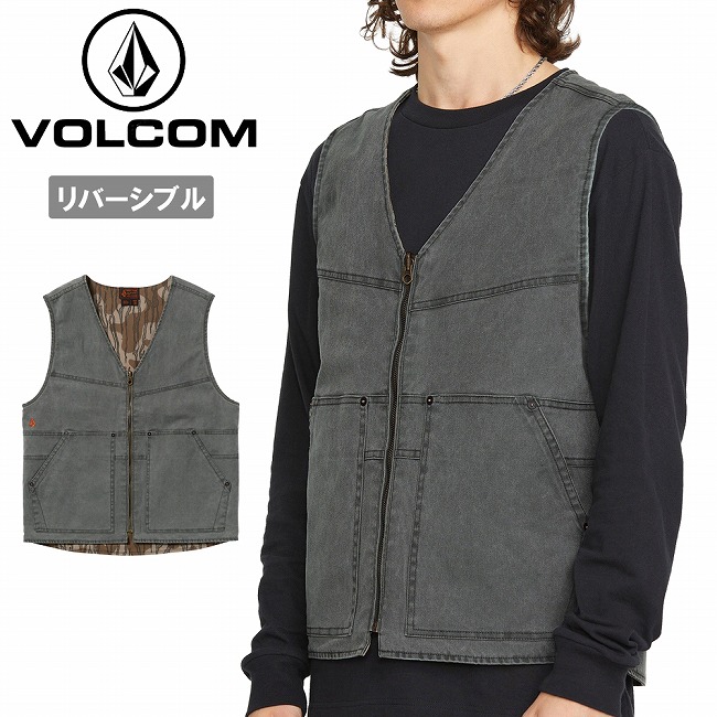 ★VOLCOM ボルコム Operators Vest オペレーターズベスト BNL A1812500 【 アウター 防寒 リバーシブル タウンユース ワークウェア キャンプ アウトドア 】